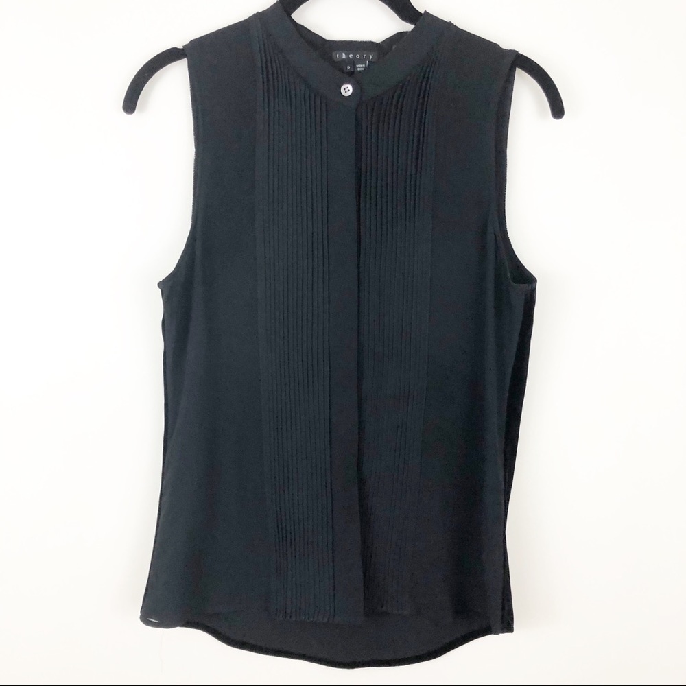 Theory Aubine C Shirt w/ Velvet Back